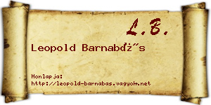 Leopold Barnabás névjegykártya