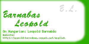 barnabas leopold business card